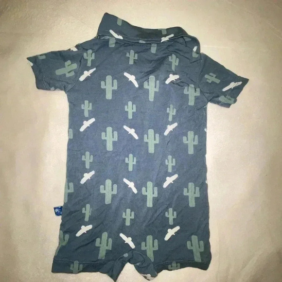 Kickee Pants Baby Cactus Print Romper 0-3 months - Picture 3 of 4